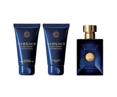 Versace Dylan Mėlyna Pour Homme Giftset rinkinys vyrams (EDT, 50 ml + dušo želė, 50 ml + balzamas po skutimosi, 50 ml)