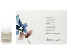 „Simply Zen“ detoksikuojantis nenuplaunamas galvos odos serumas detoksikacijai, 12 vnt., 5 ml
