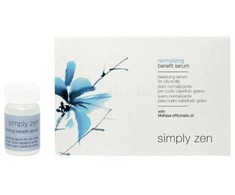 „Simply Zen“ normalizuojantis nenuplaunamas galvos odos serumas balansui atkurti, 12 vnt., 5 ml