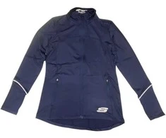 Skechers, Leia Mari, Sports Women Synthetic Jacket, Navy, Size 10