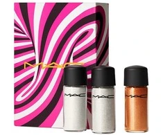 Sprinkle Of Magic Set MAC: Mini Loose Glitter Eyeshadow Gold 2.5 g + Mini Loose Glitter Eyeshadow Raudona 2.5 g + Mini Loose Glitter Eyeshadow Bronze 2.5 g
