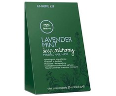 Paul Mitchell „Lavender Mint“ giliai kondicionuojantis plaukų kaukės kreminio ekstrakto ir drėkinamosios kaukės rinkinys, 6 vnt., 20 ml