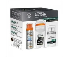 Kelioninis rinkinys „L'Oreal Paris“: „Men Expert“, be alkoholio, drėkinamasis – regeneruojamasis, dienai – nakčiai, kreminis, veidui, 50 ml + „Men Expert“