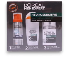 Kelioninis rinkinys „L'Oreal Paris“: „Men Expert“, be alkoholio, drėkinamasis – regeneruojamasis, dienai – nakčiai, kreminis, veidui, 50 ml + „Men Expert“