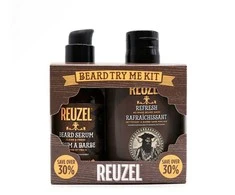 Try Me Kit Set Reuzel: Clean - Fresh, Hydrating, Serum, For Beard, 50 ml + Refresh No Rinse, Beard Šampūnas, Moisture And Shine,