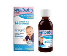 Vitabiotics Vitabiotics, Wellbaby, 14 Vitamins &amp; Minerales, Development Of Bones &amp; Muscles, Vitamins, 150 ml For Children