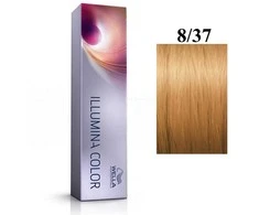 Wella Professionals Illumina Color ilgalaikiai plaukų dažai 8/37 šviesiai blondinė auksinė kaštoninė, 60 ml