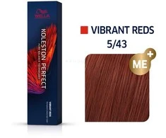 Wella Professionals Koleston Perfect Me+ ilgalaikiai plaukų dažai 5/43 šviesiai kaštoninė auksinė raudona, 60 ml