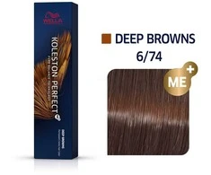 Wella Professionals Koleston Perfect Me+ ilgalaikiai plaukų dažai 6/74 tamsiai ruda spalva, 60 ml