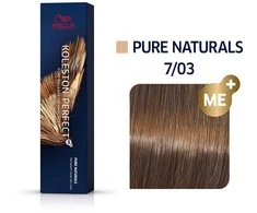 "Wella Koleston Perfect Me+ 7/03 Pure Naturals" plaukų dažai 60ml