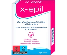 X-Epil After Waxing Oily Wipes Cleansing Wipes, 4 vnt.