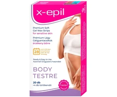 X-Epil, Premium Soft, Silky Finish, Hair Removal Wax Strips, 20 pcs