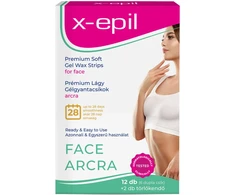 X-Epil Premium Soft Silky Finish veido plaukų šalinimo vaško juostelės, 12 vnt.