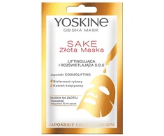 Yoskine Geisha Sake Gold Lifting Mask stangrinamoji lakštinė veido kaukė, 20 ml