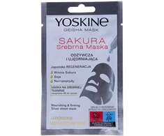 Yoskine Geisha Sakura Firming Sheet Mask Face stangrinanti lakštinė veido kaukė, 20 ml