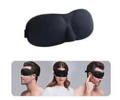 3D miego kaukė, unisex, juoda