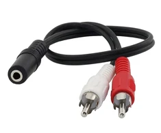 AK267 Jack 3.5 to 2 RCA adapteris