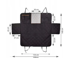 Apsauginis sėdynių uždangalas gyvūnams automobiliui 140x209 cm