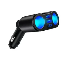 Automobilinis USB kroviklis cigarečių degiklio lizdo šakotuvas