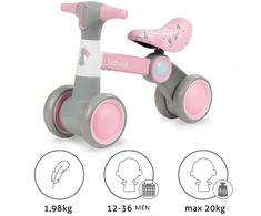 Balansinis paspiriamas dviratis Petito, rožinis