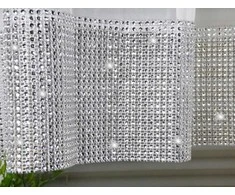 Dieninės užuolaidos su sidabrinėmis dekoracijomis Sidabrinis, 400x150cm