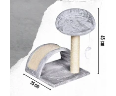 Kačių draskyklė su guoliu ir žaislu, 60cm