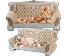 Kartoninė kačių draskyklė sofa, 52x22x23cm