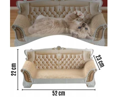 Kartoninė kačių draskyklė sofa, 52x22x23cm