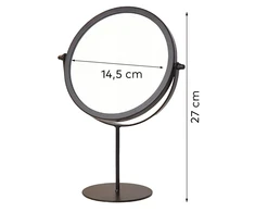 Kosmetinis veidrodėlis, juodas, 14.5cm