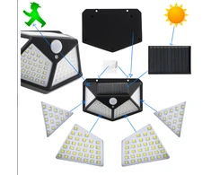 Lauko šviestuvas su saulės baterija, 100 LED