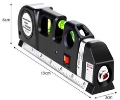 Lazerinis nivelyras, 3in1 su matavimo metru 250cm