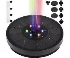 LED sodo fontanas su saulės baterija