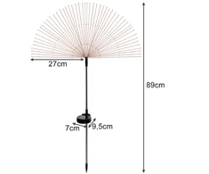 LED Sodo šviestuvai su saulės baterija Dandelion, 2 vnt.