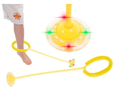 LED šokdynė su gimnastikos lanku, geltona