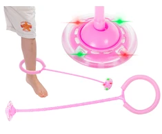 LED šokdynė su gimnastikos lanku, rožinė