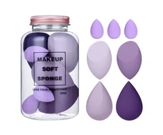 Makiažo kempinėlės, violetinės, 7 vnt.