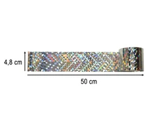 Paukščius atbaidanti šviesą atspindinti juosta 4,8cm x 50m, 1 vnt.