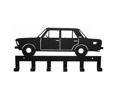 Sieninė kabykla rūbams ir raktams Automobilis, 35cm, juodos spalvos