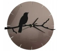Sieninis laikrodis Bird ruda, 30cm