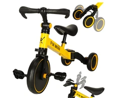 Triratis balansinis dviratukas Trike Fix, geltonas