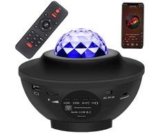 Žvaigždžiu projektorius - naktinė LED RGB lempa su valdymo pulteliu