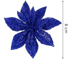 Dirbtinė puansetija Springos tamsiai mėlyna, 8 cm