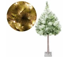 Dirbtinė Kalėdų eglutė su apšvietimu Springos CL0860, 128 LED, 150 cm, su sniego efektu
