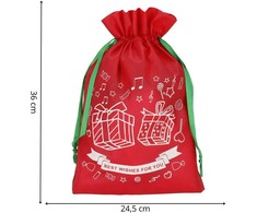 Dovanų maišelis Springos 36 cm raudona/balta/žalia