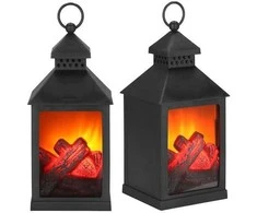 Dekoratyvinė LED žvakidė Springos CL0862 su liepsnos efektu, 10,5×10,5×22,5 cm
