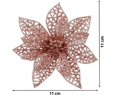 Kalėdinė puošmena Springos Poinsettia 11x11 cm