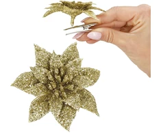 Kalėdinė puošmena Springos poinsetija 8x8 cm