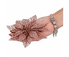 Kalėdinė puošmena Springos Poinsettia 11x11 cm