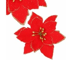 Kalėdinė puošmena Poinsettia Springos 13x13 cm
