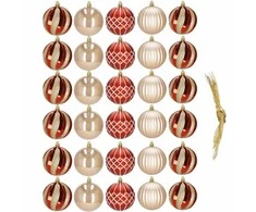 Kalėdiniai eglutės žaisliukai Springos CA1132, 8 cm, 30 vnt.